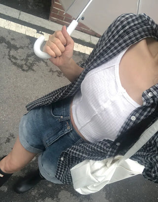 [UNISEX] Checkered Oversized Short-Sleeve Shirt (3 colors)