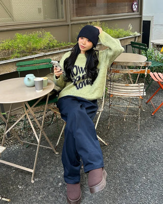 (Unisex) Low-Waist Cotton Pants