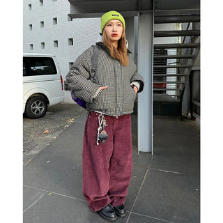 Corduroy wide-leg pants