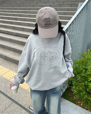 (Unisex) Round Triple Star Patch Sweatshirt T-Shirt