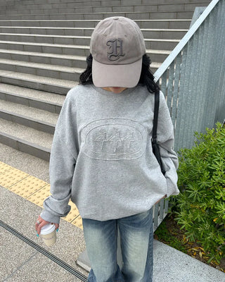 (Unisex) Round Triple Star Patch Sweatshirt T-Shirt