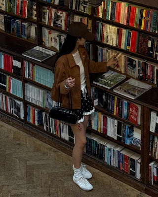 Suede color pocket point jacket