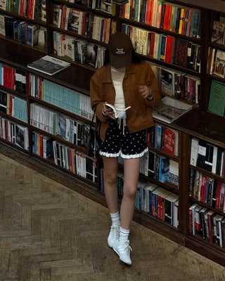Suede color pocket point jacket