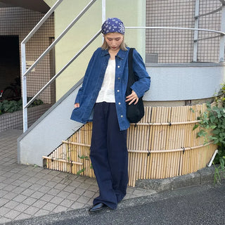 Cotton wide-leg pants