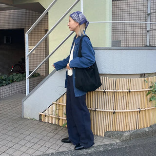 Cotton wide-leg pants