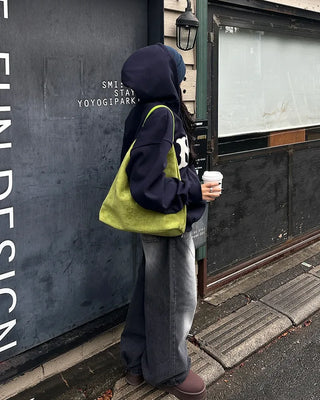 (Unisex) NY Unique Big Patch Zip-Up Hooded Parka