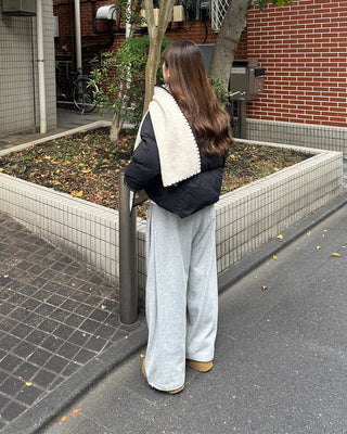 Stitched two-tone scarf