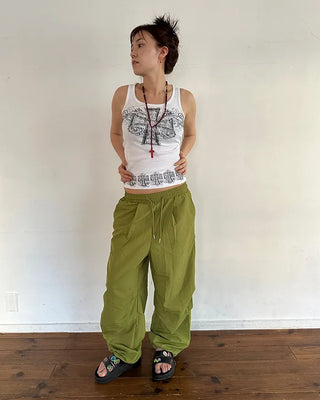 (Unisex) Knee-tuck Easy Nylon Pants