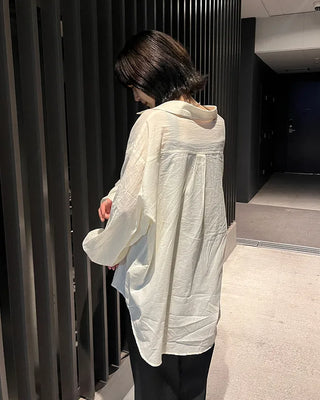 Sheer oversized shirt
