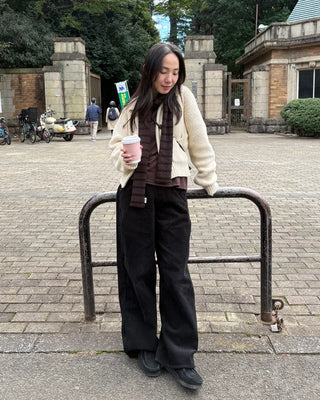 Striped Slim Knit Scarf