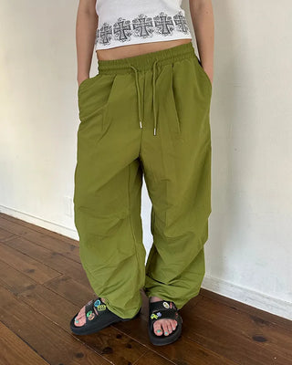 (Unisex) Knee-tuck Easy Nylon Pants