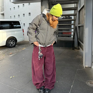 Corduroy wide-leg pants