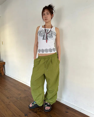 (Unisex) Knee-tuck Easy Nylon Pants
