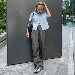 Spring Nylon Bicolor Pants