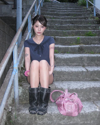 (ORIGINAL) Sailor Collar Ribbon Blouse