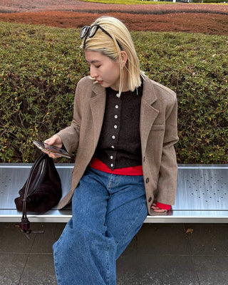 Scooped Neck Fleece Long T-Shirt