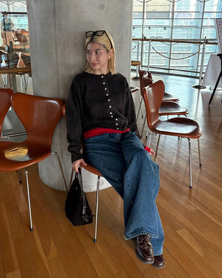 Scooped Neck Fleece Long T-Shirt