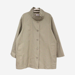 Cape-style half trench coat