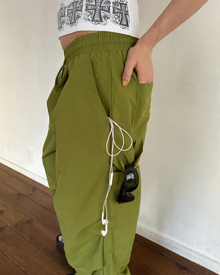 (Unisex) Knee-tuck Easy Nylon Pants