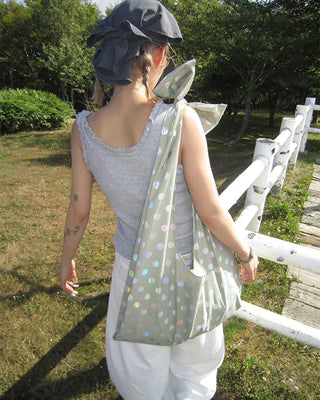 Hip Wing Stitch Summer Balloon Cotton Pants