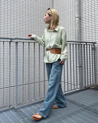 Double pocket belt waist pouch