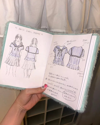 (ORIGINAL) Sailor Collar Ribbon Blouse