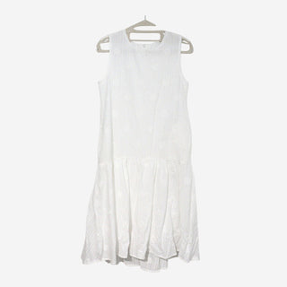 Flower embroidered midi dress