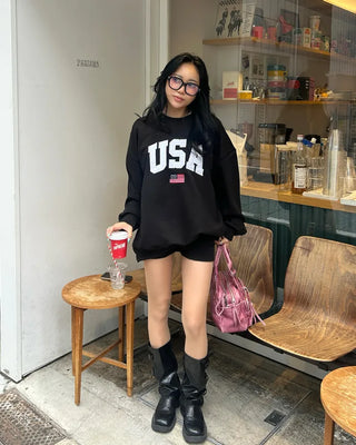 USA Patch Over Sweatshirt