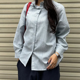 Daily Stripe Oversized Shirt