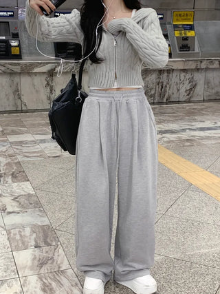 [3 colors] Pleated wide training pants