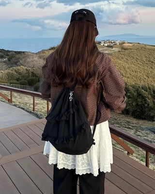 Checked double-zip windbreaker