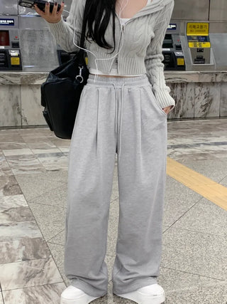 [3 colors] Pleated wide training pants