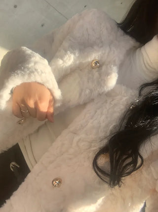 Boa tweed button jacket