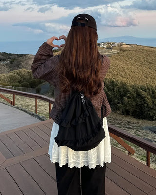 Checked double-zip windbreaker