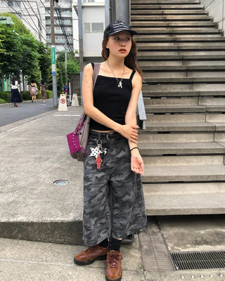 Square neck ribbed camisole