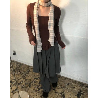 Frill Point Square Neck T-Shirt