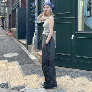 Spring Nylon Bicolor Pants