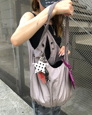 Eyelet Round Nylon Bag