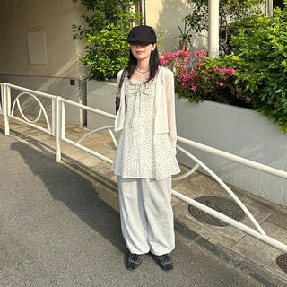 Flower Shirring Camisole Dress