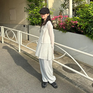 Flower Shirring Camisole Dress
