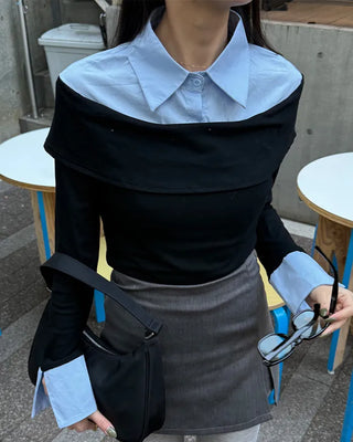 Slit A-line mini skirt