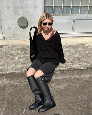 U-neck ribbed tank top
