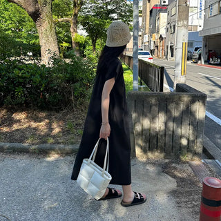 Ribbon Shirring Long Dress