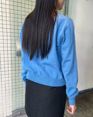 Colored long-sleeved cardigan