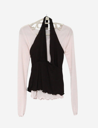 (set) Layered Halter Neck Set