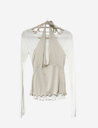 (set) Layered Halter Neck Set