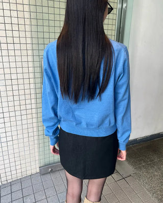 Colored long-sleeved cardigan
