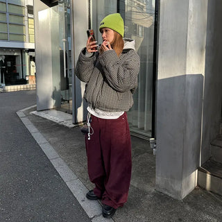 Corduroy wide-leg pants