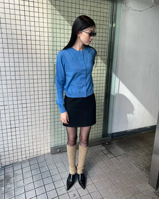 Colored long-sleeved cardigan
