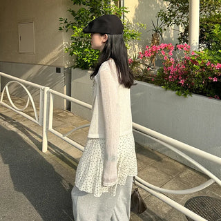 Flower Shirring Camisole Dress
